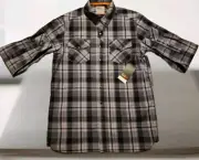 511 Tactical Peak 72469 Flint Plaid Long Sleeve Snap Button Work Shirt Men M New
