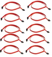 10 x Supermicro CBL-0044L Computer SATA Cable, 24"