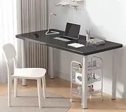 Home Office Desk, Computer Desk, Study, Writing Wood Desk, Dining Table T8 (Black, 100X50X72CM)