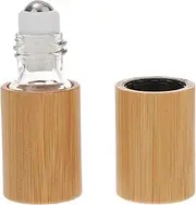 PLAFOPE 1Pc Small Wooden Roller Bottle Portable Essential Oil Bottle for DIY Perfume Leak Design for Travel Great present for Oil Users Dark Red