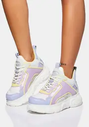 [Buffalo] White Multi CLD Chai Platform Sneakers