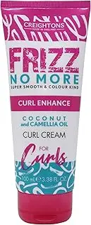 Creightons Frizz No More Curl Enhance Curl Cream 100ml – Reduces Frizz, Defines Curls & Adds Glossy Shine with Coconut & Camellia Oil | Humidity Defence, Colour-Kind, All Hair Types