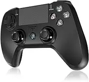 Shiptree Wireless Controller für PS4, Bluetooth Game Controller Gamepad Touchpanel Spielbrett mit Dual Vibration und Audiofunktionen Joystick, Präzise Steuerung - Schwarz