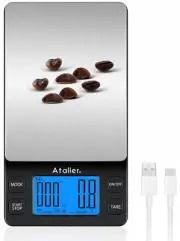 Mini Coffee Scale with Timer, USB Rechargeable Espresso Scale, Drip Coffee Scale