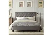 Istyle Chester King Bed Frame Fabric Grey