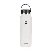 Hydro Flask "Proozy" 40 Oz/1.18 L Wide Mouth Water Bottle w/Flex Cap - White