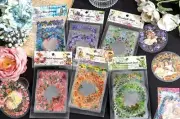 Flower Sticker Frame Scrapbooking Stickers Journal Diary Planner 10 PCs