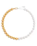 Maje Two-Tone Sphere Choker Necklace, 16.5