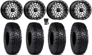 MSA Brute Beadlock 15" Wheels Mh 30" Intersect Tires Can-Am Defender