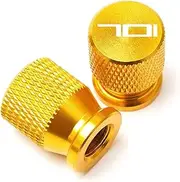 jininghaibo Compatible with 701 Supermoto & Enduro Moto Wheel Tire Valve Caps Tyre Stem Airtight Cover Motorcycle Accessories Black Red Blue(Gold)