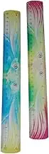 okhobby 2PCS Flexible Ruler, Shatterproof Bendable Unbreakable Safe Soft Straight Flat Ruler, for Drawing Measuring Tools