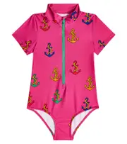 [Mini Rodini] Mini Rodini Printed rashguard swimsuit Y 10/11 pink