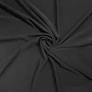 ITY Fabric | 2 Yards | Jersey Spandex Knit Fabric | Stretchy | Anti-Wrinkle, Breathable | 60" Wide | Apparel, Dress, Top, Skirt (Black, 2 Yards)