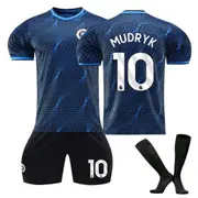 Nevenka Chelsea Away Jersey MUDRYK #10 Soccer Jersey Kids Adult 3-Pieces Jersey Kits 16