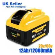 Lizone NEW 12Ah Lithium Ion Battery for Dewalt 20v/60v Battery 12AH DCB612 NEW