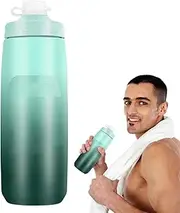 Mountain Bike Water Bottle | 750ml Reusable Gradient Water Container - Fast Drinking Nozzle, Portable Sports Drink Cup, Gym Supplies For Running Hiking