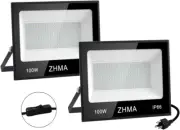 100W LED Flood Lights Outdoor, IP66 Waterproof Flood Lights,9000Lm Super B