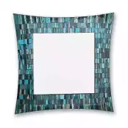 Stunning Blue High Density Pu Foam Mosaic Wall Mount Glass Mirror