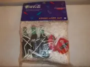 Vtg New Unopened COKE Coca-Cola String 10 Light Set Bottles Button RV Camp Patio