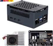 P33 M.2 NVME M-Key Poe+ Hat with Official Pi 5 Active Cooler and Aluminum Case f