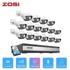 ZOSI 4K 16CH NVR 4TB 8MP IP POE Security Camera System AI Face detection Audio