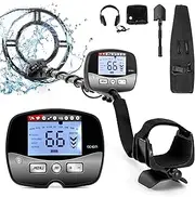 12" Metal Detector for Adults Professional - High Sensitivity Waterproof Search Coil, 4 Adjustable Modes, LCD Backlight Display, Pinpoint Function, Ideal for Gold Detection