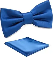 Mens Solid Pre-tied Bow Ties,Adjustable Tuxedo Bowtie For Men Boys With Multiple Colors,By Fortunatever(11''-18'')
