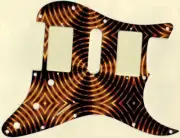 Stratocaster Graphical Pickguard Custom fit Fender HSH 11 Hole Fractal Muster