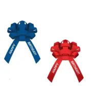 30" BIG GIANT BLUE RED HAPPY BIRTHDAY HBD MAGNETIC CAR BOW FRONT HOOD DEALERSHIP