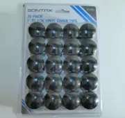 Black Chair Tips 1" Round Vinyl 20 pc For Tables Chairs Floor Protectors
