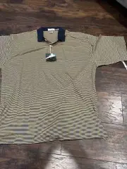 VTG Titleist by Corbin mens vintage golf polo black Gold Stripe Size XXL NWT