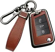 HIBEYO Key Case Cover for VW Golf 7 Car Key Cover for Volkswagen Polo Tiguan MK7 Sagitar T-ROC Lavida Accessories