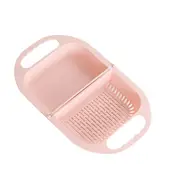 3Pcs New Household Items Foldable Leaking Basket Fruit Vegetable Container Sink Storage Basin ����ӧѧ�