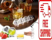 Round Ice Cube Ball Tray Silicone Sphere Mold Bar Whisky Cocktail Vodka Maker