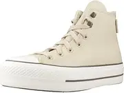 [Converse] CTAS Lift Platform High Women's Shoes, Miso Glaze/Truffle/Egret, Size 6 Beige, Miso Glaze/Truffle/Egret, 6