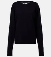 [Extreme Cashmere] Extreme Cashmere N°370 Herman cotton and cashmere Henley shirt One Size blue