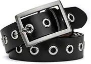 [McFanBe] Women Leather Belt for Lady Girls with Alloy Buckle for Dress Jeans 1.1 Inches Width