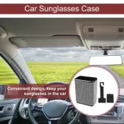 Car Sunglasses Case Universal ABS,Rhinestones White 9.13"x3.94" 1 Pcs