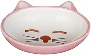 Petrageous Ceramic Oval Cat Bowl, Pink