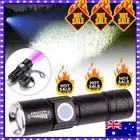 UV Rechargeable LED Flashlight Inspection Lamp Torch USB Blacklight Light CE