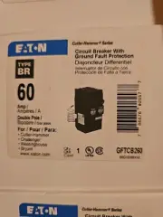 NEW Eaton GFTCB260 60A 120/240V 2-Pole GFCI Ground Fault Circuit Breaker