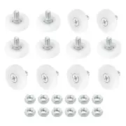 Pack of 4 Drawer Rollers Nylon Cabinet 26mm Pulley Replacement Wheels with Nuts