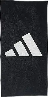 adidas Unisex-Adult 3Bar Large Towel, Black/White, No Size