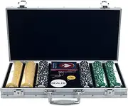 Trademark Poker 300 Chip Big Slick Texas Hold'em Set with Aluminum Case, 11.5gm