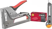 Miles Gun Tacker/Staple Gun M21200 Combo + 23-8H Staple (1pc) | Stapler Gun for Wood | Textile | Leather | Canvas | Iron Board | Upholstery