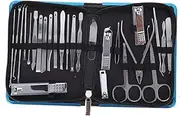FRCOLOR Stainless Steel 26pcs Manicure Tools Kit Nail Art Clipper for All Ages