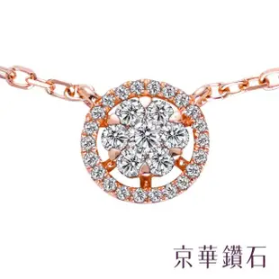 【Emperor Diamond 京華鑽石】18K玫瑰金 共0.22克拉 鑽石項鍊 Collection