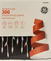 300 GE Multi-Color String-A-Long Mini Icicle Style Lights - NEW - 1295956