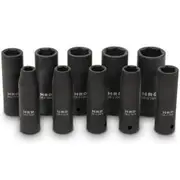 HRD 10pc 1/2inch Drive Deep Impact Socket Set HRD1210MID