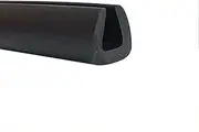 Draught excluder Tape U Rubber Channel Flat Bottom Black Rubber Weather Stripping Insulation Edge Sealing Strip,Length 1M for Window and Door Soundproofing/8Mm * 11Mm(8Mm*11Mm)